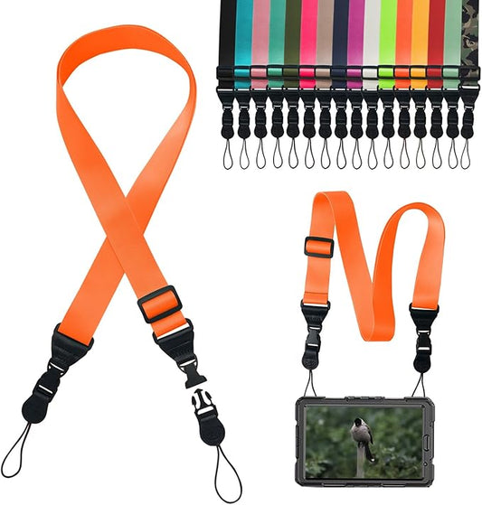 Adjustable Shoulder Strap:Comfortable iPad Strap Nylon Neck Lanyard for iPad/Samsung Tablet Case,Camera Binocular Crossbody Laptop Luggage Bag(Orange)