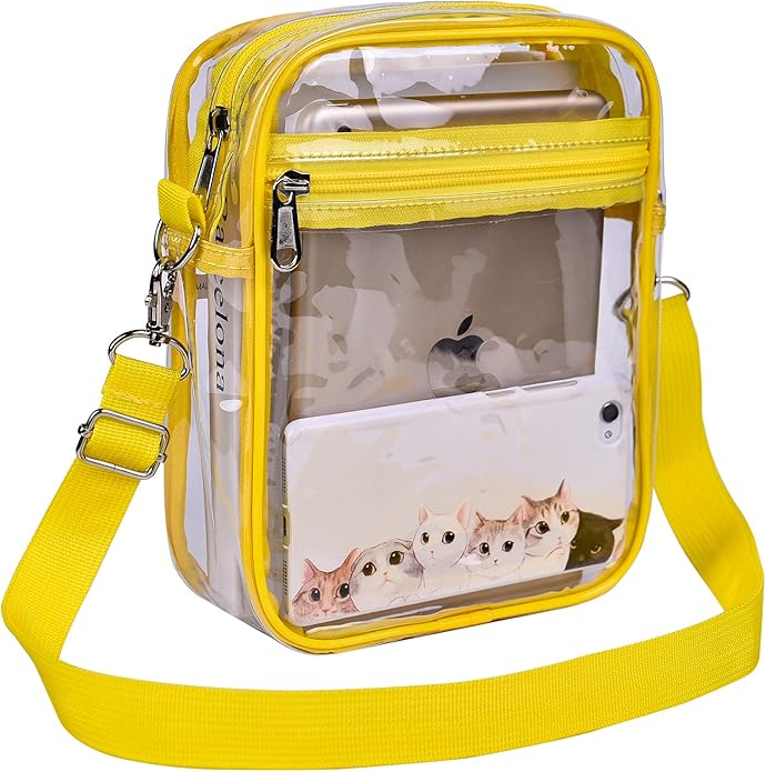 USPECLARE Clear Purse Stadium Transparent Messenger Bag Stadium Approved for Men and Women Clear CrossBody Bag