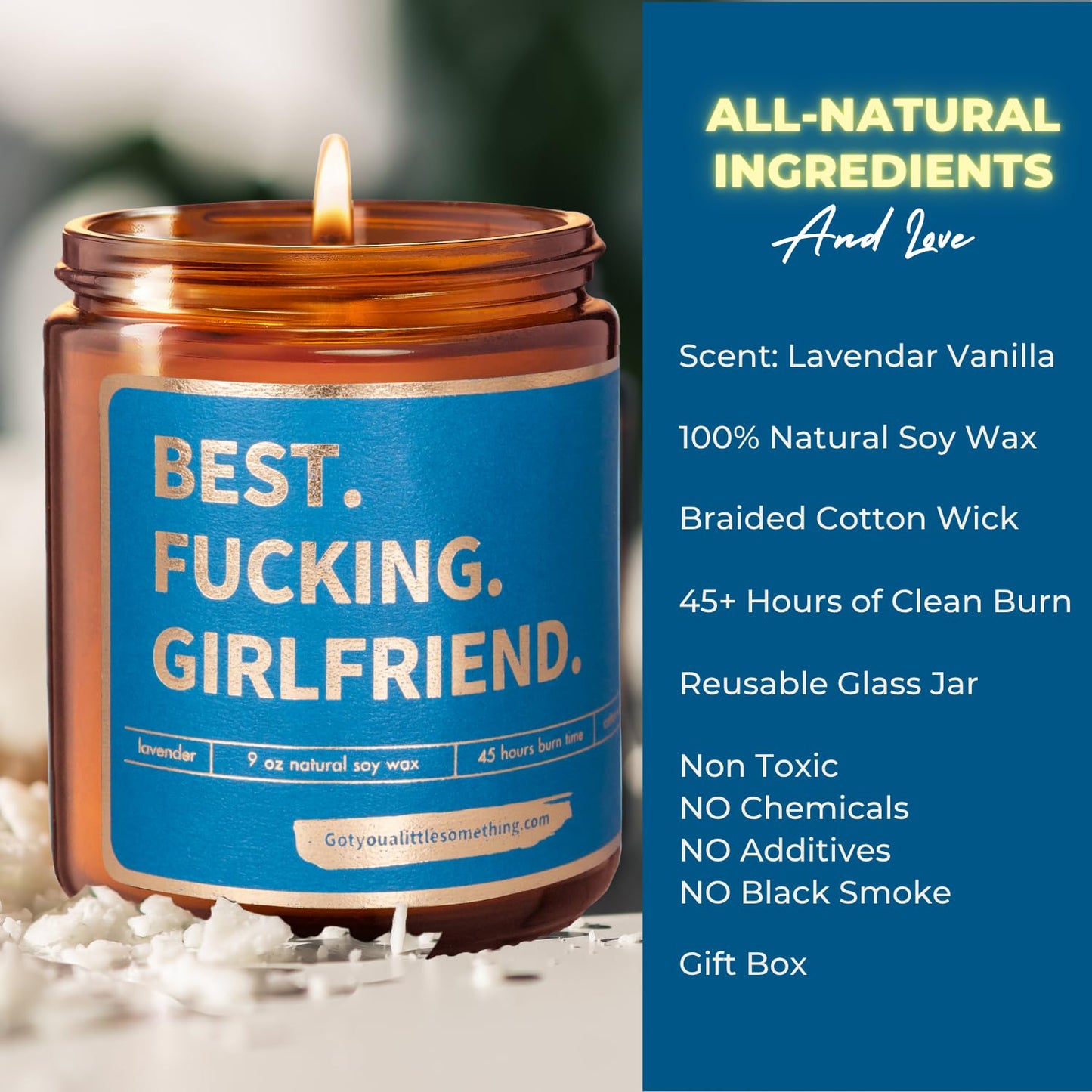 Gift for Girlfriend - Funny Birthday Candle for Girlfriend Romantic Present from Boyfriend - Unique Anniversary Candles Valentines Present Stocking Stuffer Christmas Gifts for GF Her Women
