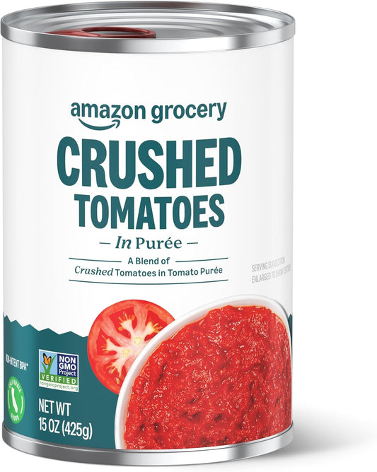 Amazon Grocery, Crushed Tomatoes in Purée, 15 Oz