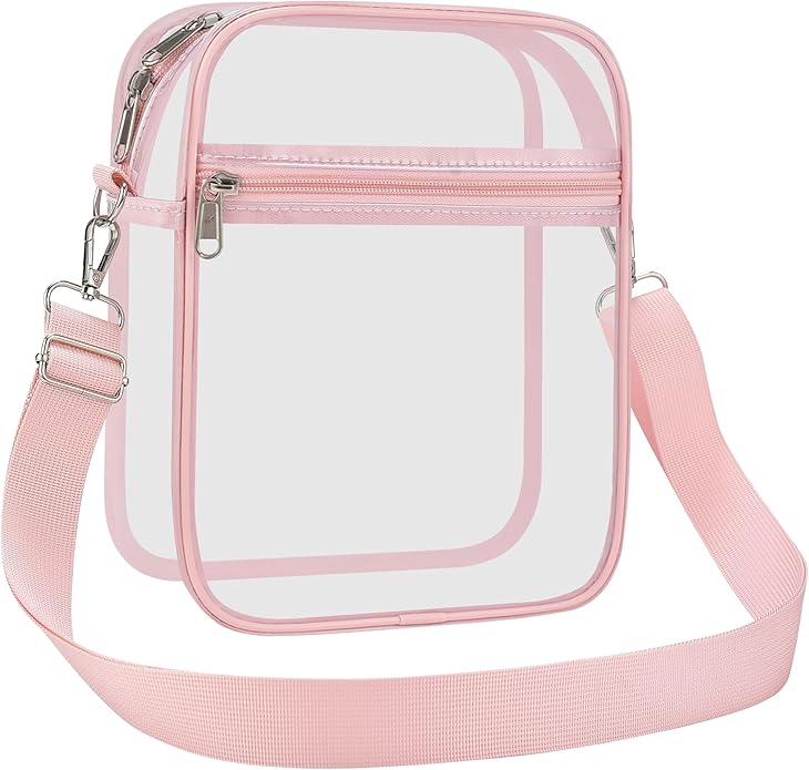 USPECLARE Clear Purse Stadium Transparent Messenger Bag Stadium Approved for Men and Women Clear CrossBody Bag