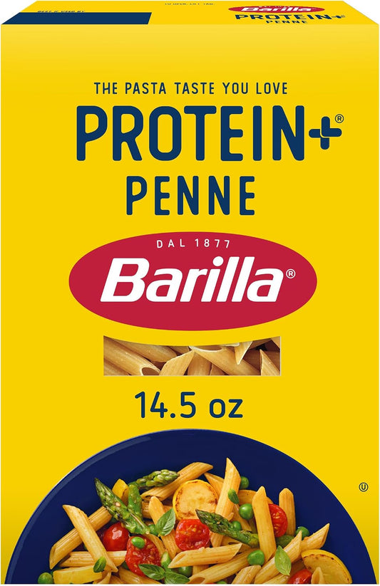 Barilla Protein+ (Plus) Penne Pasta, 14.5 Ounce - plant based - Made from Lentils, Chickpeas & Peas - Non-GMO, Kosher Certified