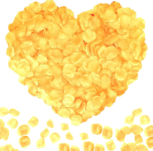 2200PCS Artificial Flower Petals Fake Rose Petals for Romantic Night,Wedding,Proposal Anniversary Flower Decorations (Orange)