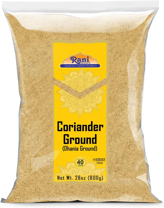 Rani Coriander Ground Powder (Indian Dhania) Spice 28oz (800g) ~ All Natural | Salt-Free | Vegan | No Colors | Gluten Friendly | NON-GMO | Kosher | Indian Origin