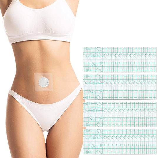 54Pcs Castor Oil Patches for Belly Button, PU Film Transparent Castor Oil Pack, Self-Adhesive, Highly Absorbent Patch Pads(Oil Not Include)