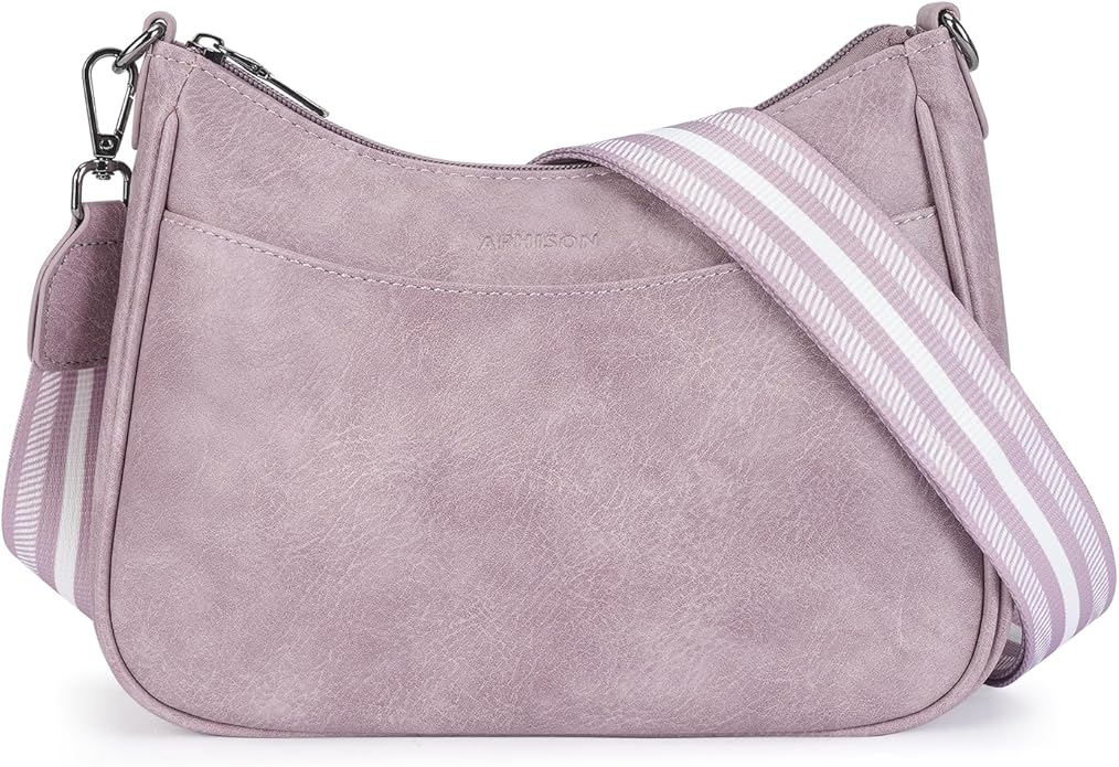 APHISON Trendy Leather Crossbody Purse with Adjustable Strap, Women's Shoulder Handbag