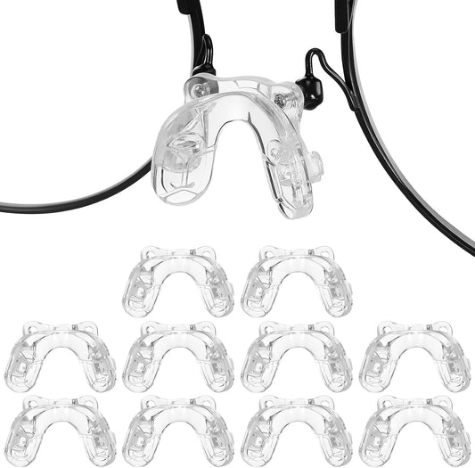 Healifty 5 Pairs Eyeglasses Bridge Pads, Clear Silicone Anti Slip Glasses Nose Pads, U-Shaped Screw-in Replacement for Sunglasses and Eyewear