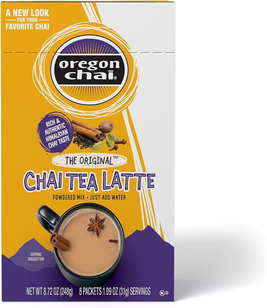Oregon Chai Original Dry Chai Latte Mix, 8 Count (Pack of 1)