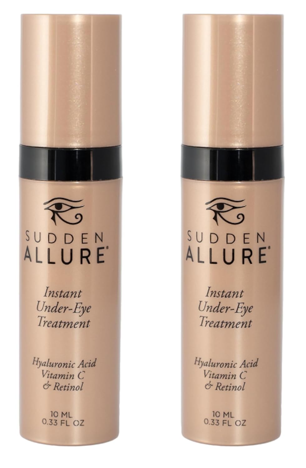 Sudden Allure Instant Under Eye Treatment Serum â Erase Under Eye Bags, Dark Circles, Wrinkles & Lift Sagging Eyes - Instantly Tighten & Firm - Reduce Eye Bags & Crows Feet | Made in USA (10 ml, 2pk)
