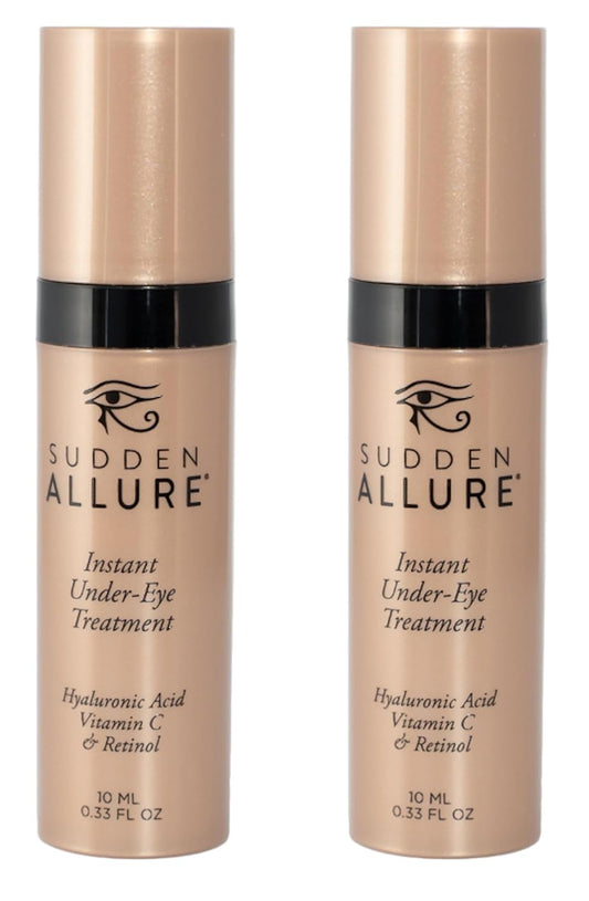 Sudden Allure Instant Under Eye Treatment Serum â Erase Under Eye Bags, Dark Circles, Wrinkles & Lift Sagging Eyes - Instantly Tighten & Firm - Reduce Eye Bags & Crows Feet | Made in USA (10 ml, 2pk)
