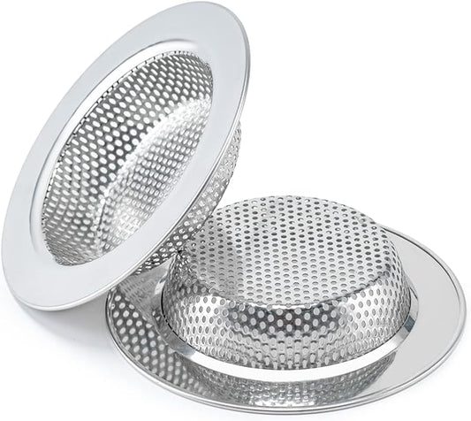 2 Pcs Sink Strainer for Most Kitchen Sink Drain Basket, Upgraded Double-Layer Safe Design Kitchen Sink Strainer (Outer Diameter 4.5 Inch)