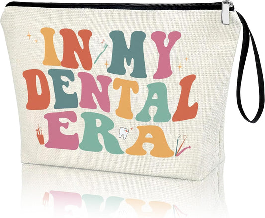 Dental Gifts Dentist Gift Dental Hygienist Gifts Dental Assistant Office Gifts Makeup Bag IN MY DENTAL ERA Singer Fans Dentist Accessories Cosmetic Zipper Pouch Teeth Care Gifts for Graduation Class