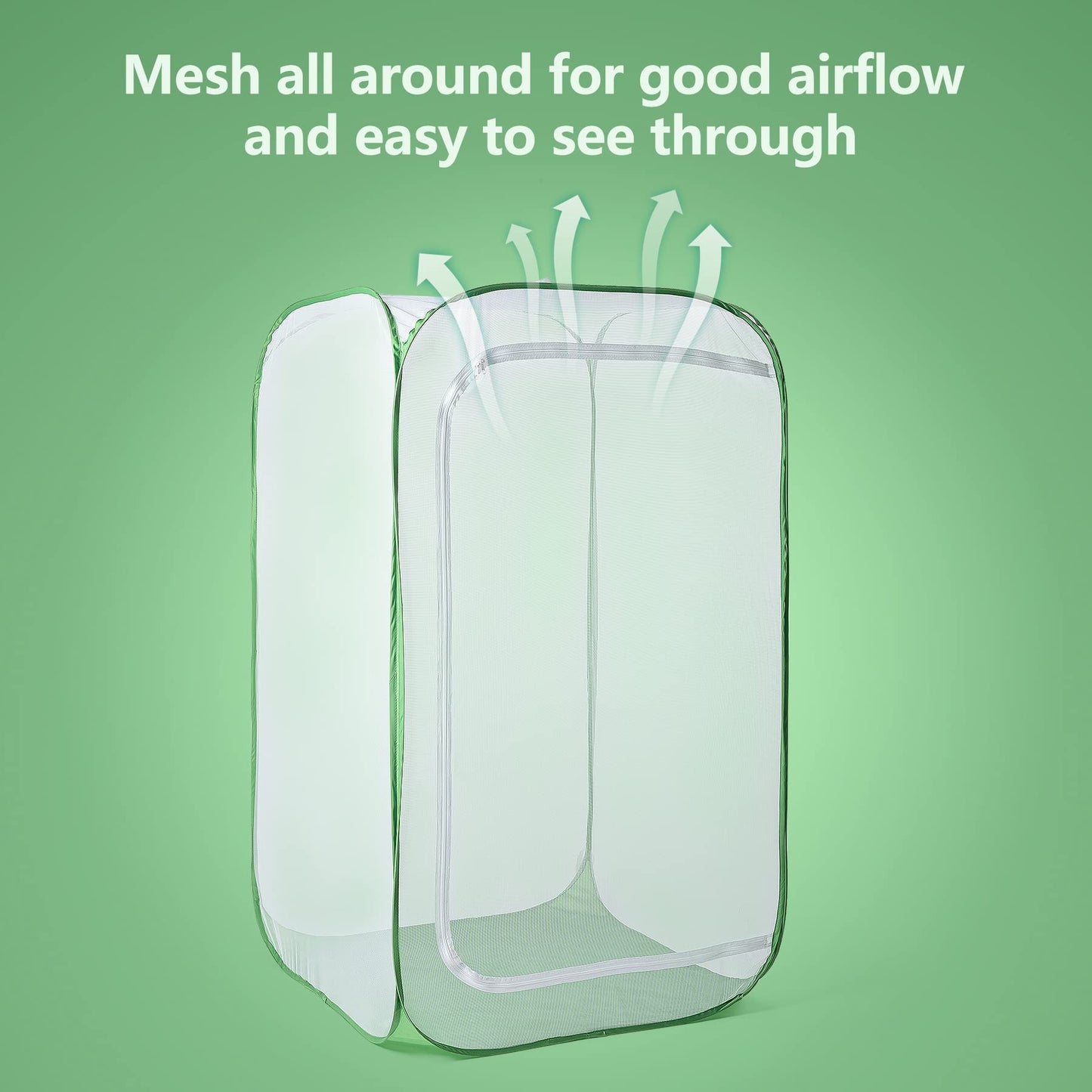 48" Outdoor Mesh Plant Enclosure, Mesh Plant Cover for Pests, Bird and Pest Protection Guard for Fruit, Vegetables, Flowers and Herbs Pop-Up Cage 28 x 28 x 48 Inches