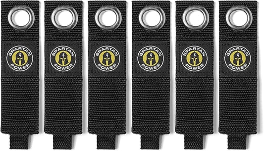 Spartan Power Heavy Duty Storage Straps, 1.5" X 10" Extension Cord Holder Organizer for Garage Organization and Cable Storage (6 Pack)