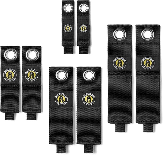 Spartan Power Heavy Duty Storage Straps Assorted 8 Pack, Various Sizes for Garage Organization and Cable or Hose Storage
