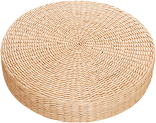 Tatami Floor Pillow Sitting Cushion Bigger Size,Round Padded Room Floor Straw Mat for Outdoor Seat Cushion Sitting for Adults, Tatami Pillow for Living Room,Fast Delivery from USA 40cm
