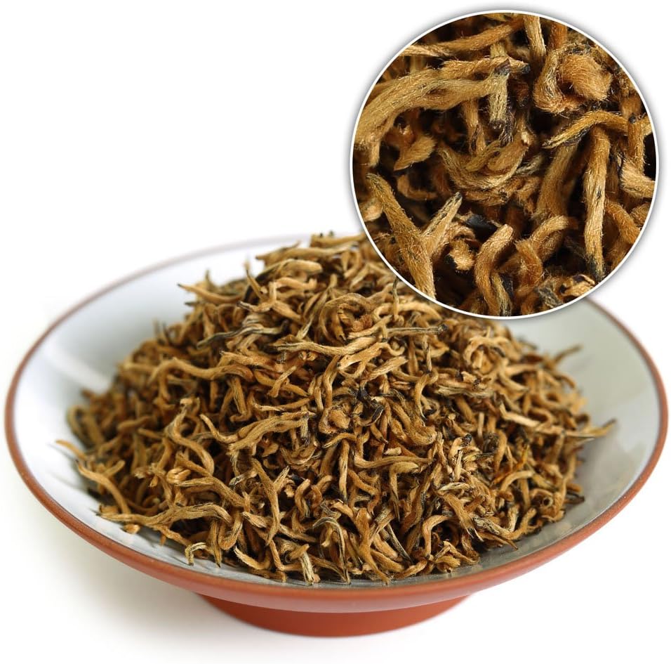 GOARTEA Jinjunmei Black Tea - 100g / 3.5oz Nonpareil Supreme Grade - Fujian Jin Jun Mei Tea - Golden Beautiful Eyebrow Chinese Loose Leaf - Golden Buds