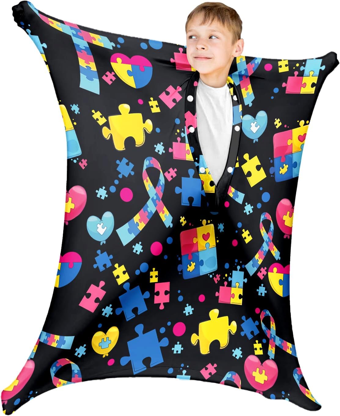 Autism Black Movement Stretchy Sensory Body Socks - ADHD and Improve Sensory Processing Sox - Help Children with Autism (X-Large)