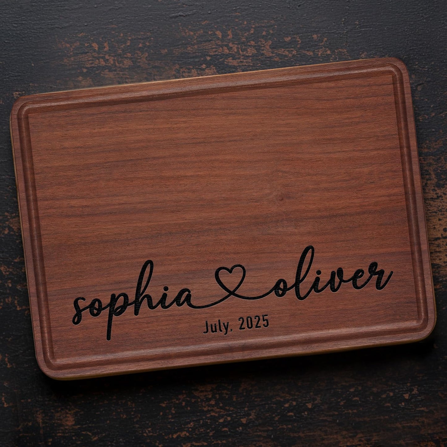Custom Wedding Gifts for Couples 2025, Personalized Engraved Cutting Board for Couples, Parents, Custom Couple Gift Ideas for Christmas, Wedding, Anniversary, Engagement, Housewarming