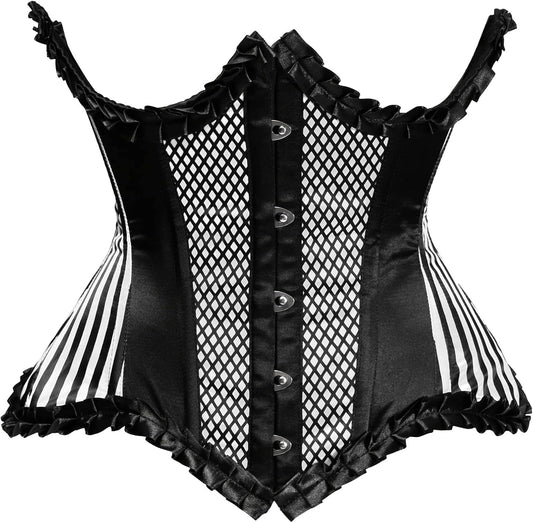 Daisy corsets Women's Daisy Corsets Top Drawer Burlesque Underwire Curvy Cut Steel Boned Waist Cincher Corset
