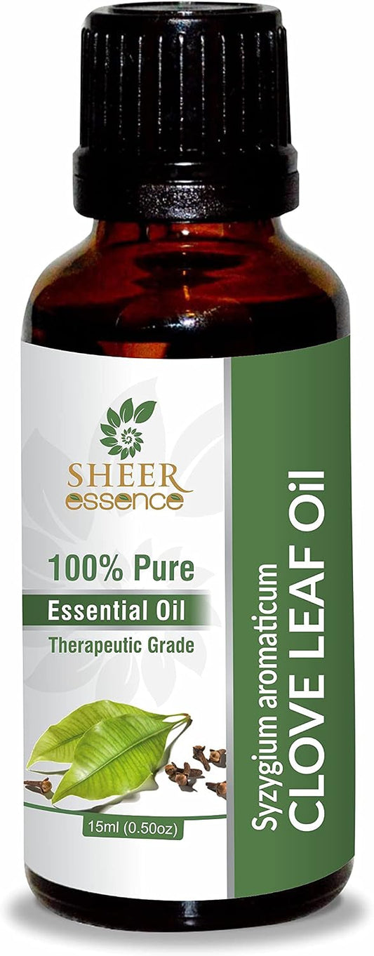 Clove Leaf Oil (Syzygium Aromaticum) Essential Oil 100% Pure Natural Undiluted Uncut Therapeutic Grade Oil 1.69 Fl.OZ
