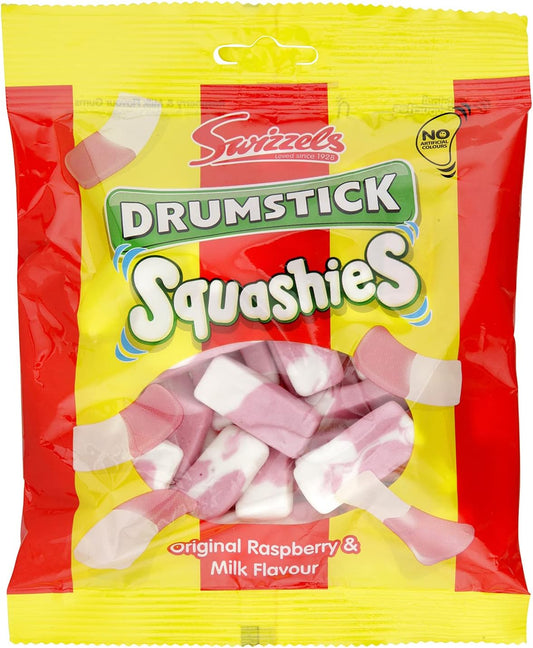 Swizzels Drumstick Squashies Original Raspberry & Milk Flavour 120g (Pack Of 3)