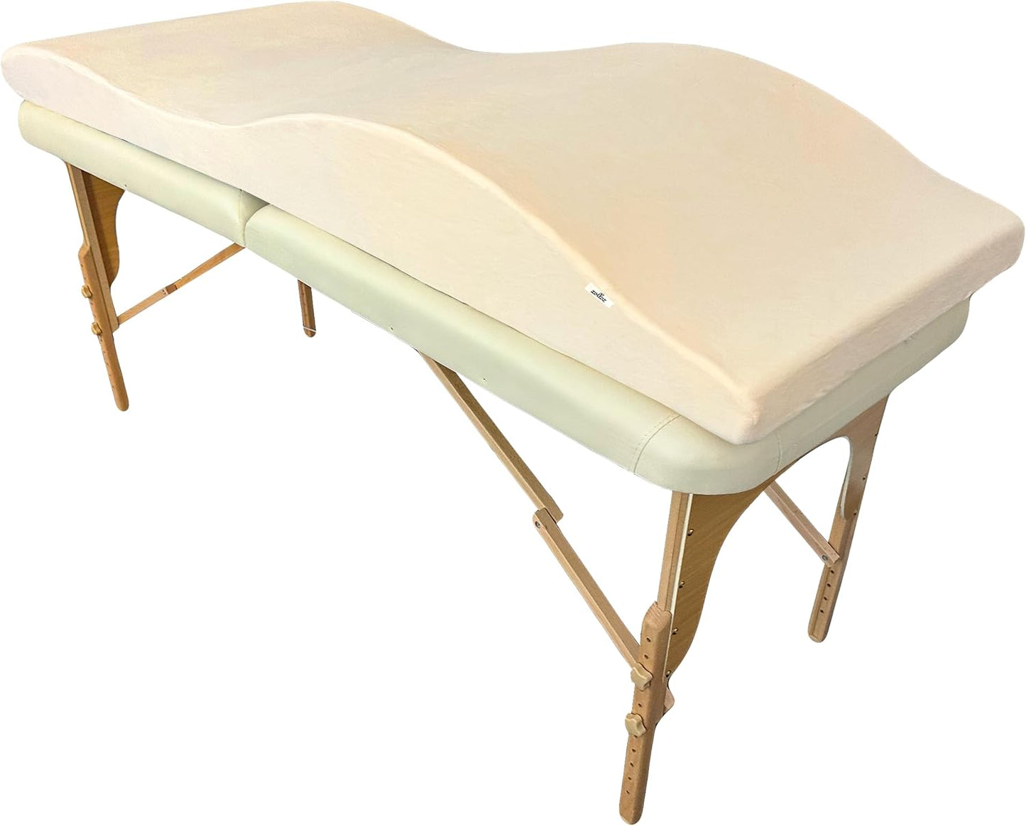 Lash Bed Topper – Ergonomic Memory Foam Pad with Plush Cover, Spa Table Cushion for Eyelash Tech, Salon Mattress for Beauty Beds, Compatible with Massage and Spa Setups – 28/70" (71/178 cm), Beige