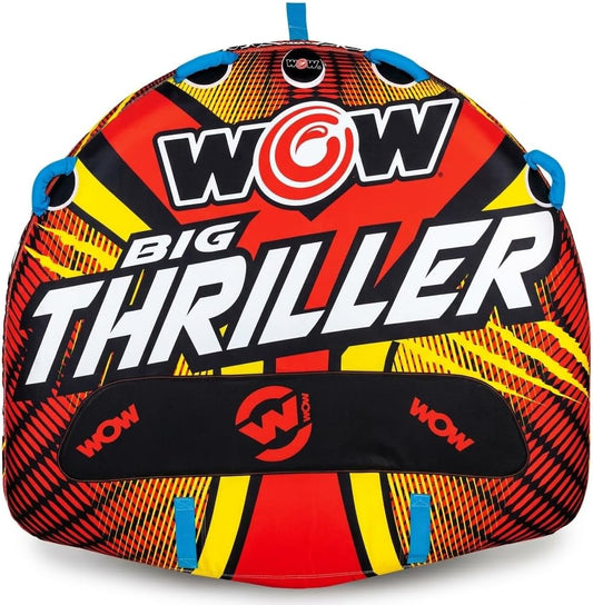 Wow Sports Thriller Towable Deck Tube for Boating Adults, Tubing Boat Inflatable for Water Sports