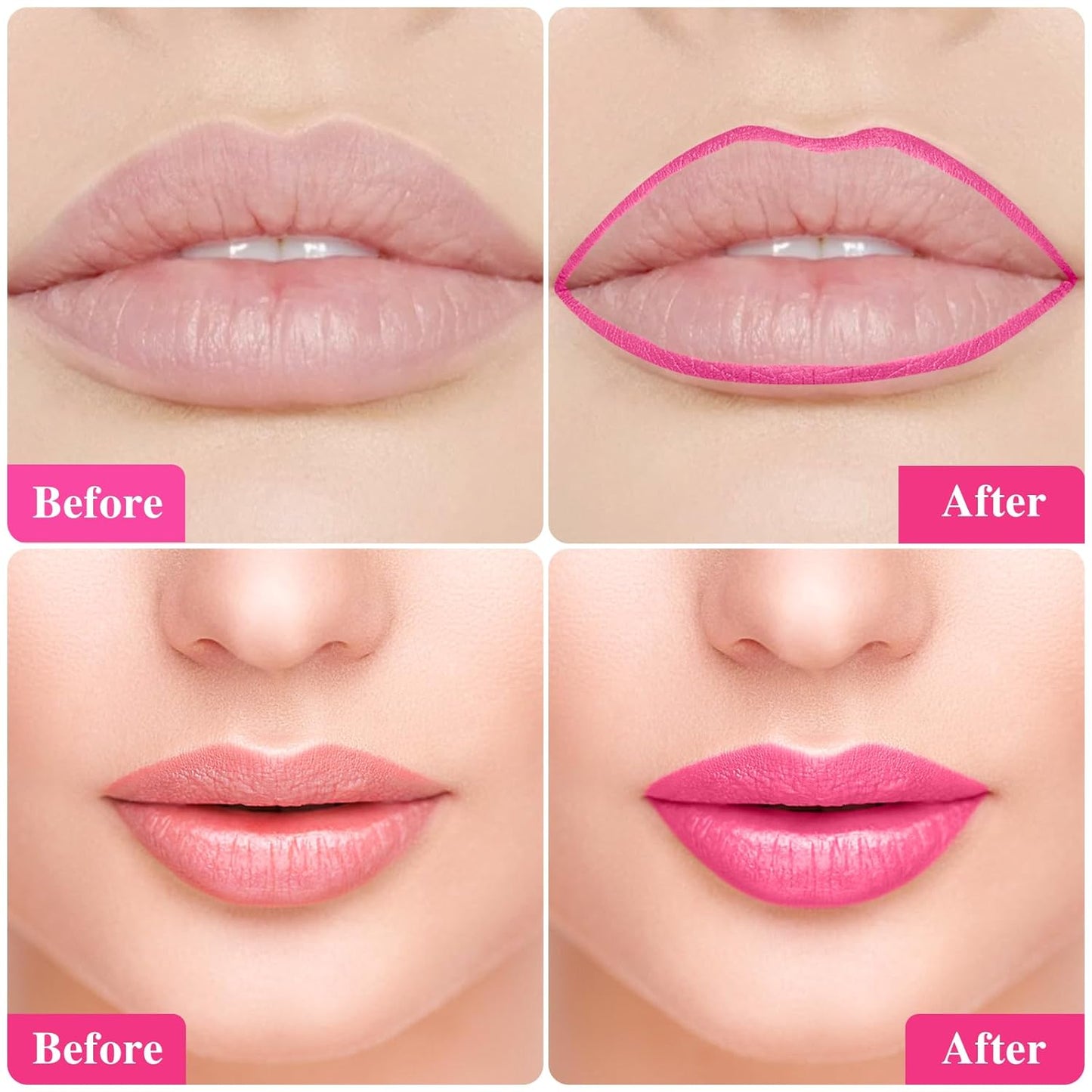 Lip Stain - Lip Stain Peel Off Long-Lasting with Matte Finish Waterproof & Transfer-Proof, Lip Liner Moisturizing & Nourishing Non-Stick Cup Highly Pigmented Color Lip Tint (05 Nude)