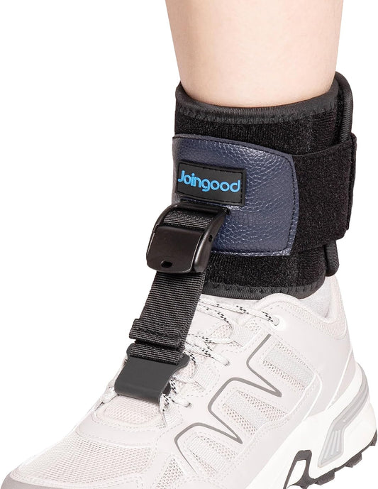 AFO Foot Drop Brace for Walking, Drop Foot Brace for Walking with Shoes, Adjustable Foot Brace for Drop Foot Support, Soft Drop Foot Braces, Fits Left or Right Foot, Women & Men(S/M)