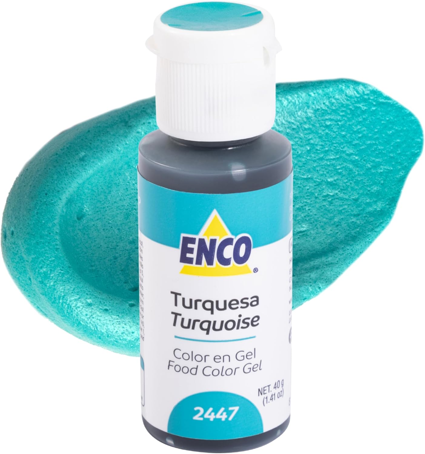 ENCO Food Coloring Gel Turquoise 1.41 oz (40g) Concentrated, Vegan