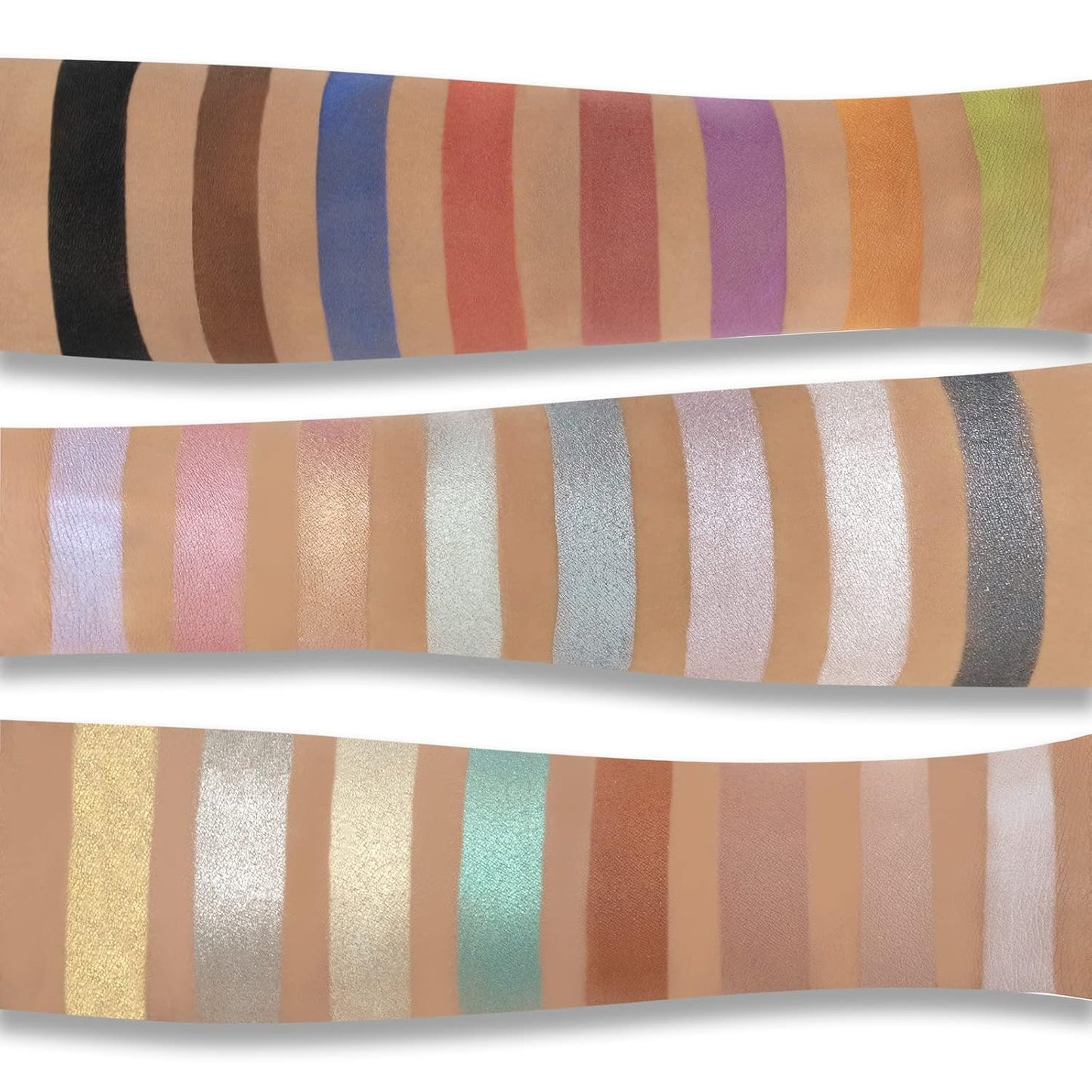 24 Shades Eyeshadow Palette - Festive Luxury Vibrant Bold Full-Color Pigment Long Lasting Matte Shimmer Eye shadow Palette (Malibu)
