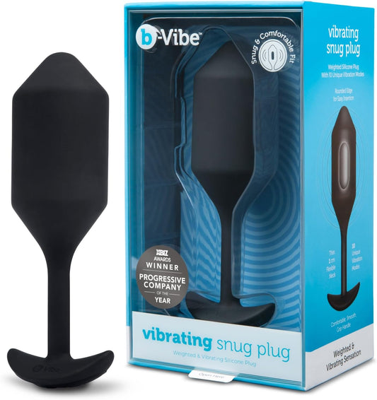 b-Vibe Vibrating Snug Plug 1 - Butt Plugs, Adult Sex Toys Anal Toys for Couples, Anal Training, and Sexual Stimulation Device|Black X-Large