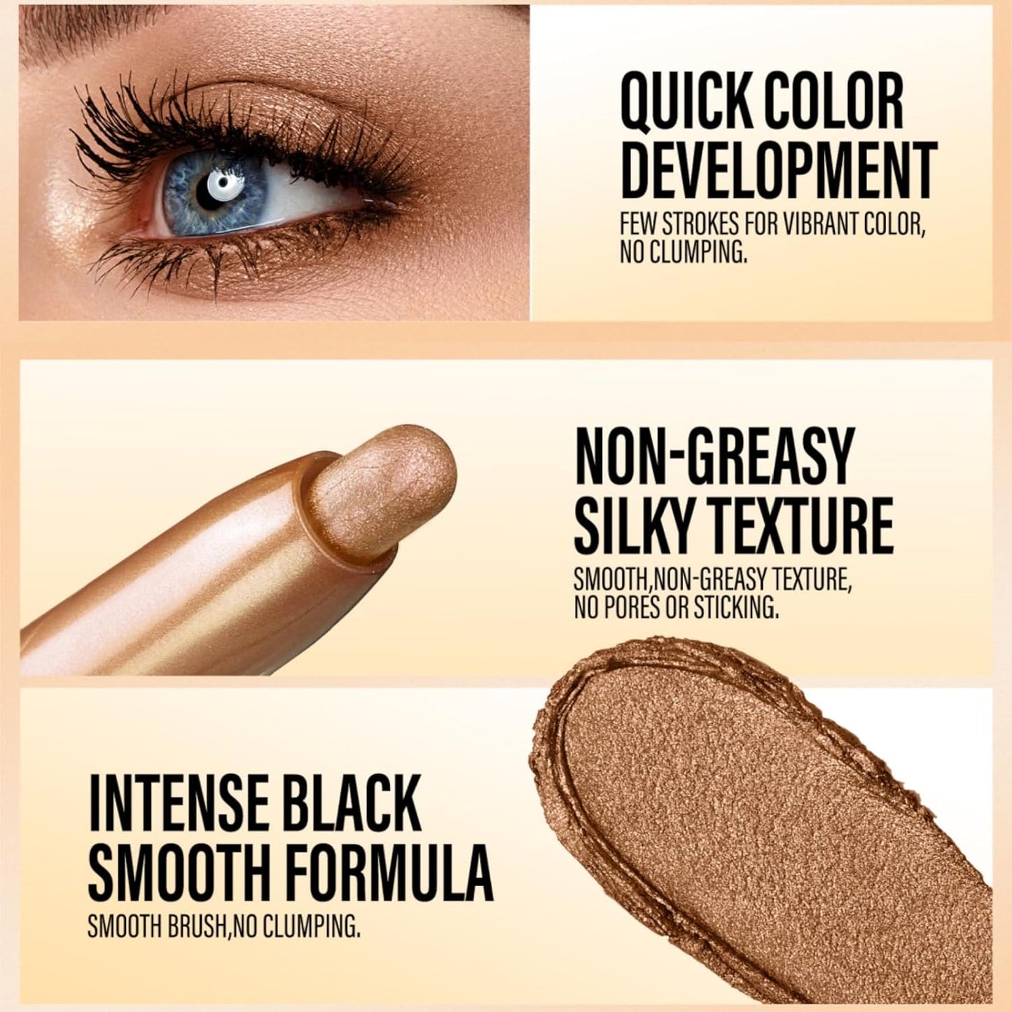 Jolilab Eyeshadow Stick Set, 4 Colors Matte Professional Bright-Colored Contouring and Highlight Stick, Cream Waterproof Long Lasting High Pigmented Eye Shadow. (4, 01+05+06+07)