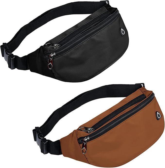 Fanny Packs for Men and Women, Waterproof Sports Waist Pack Bag for Travel Hiking Running Hands-free