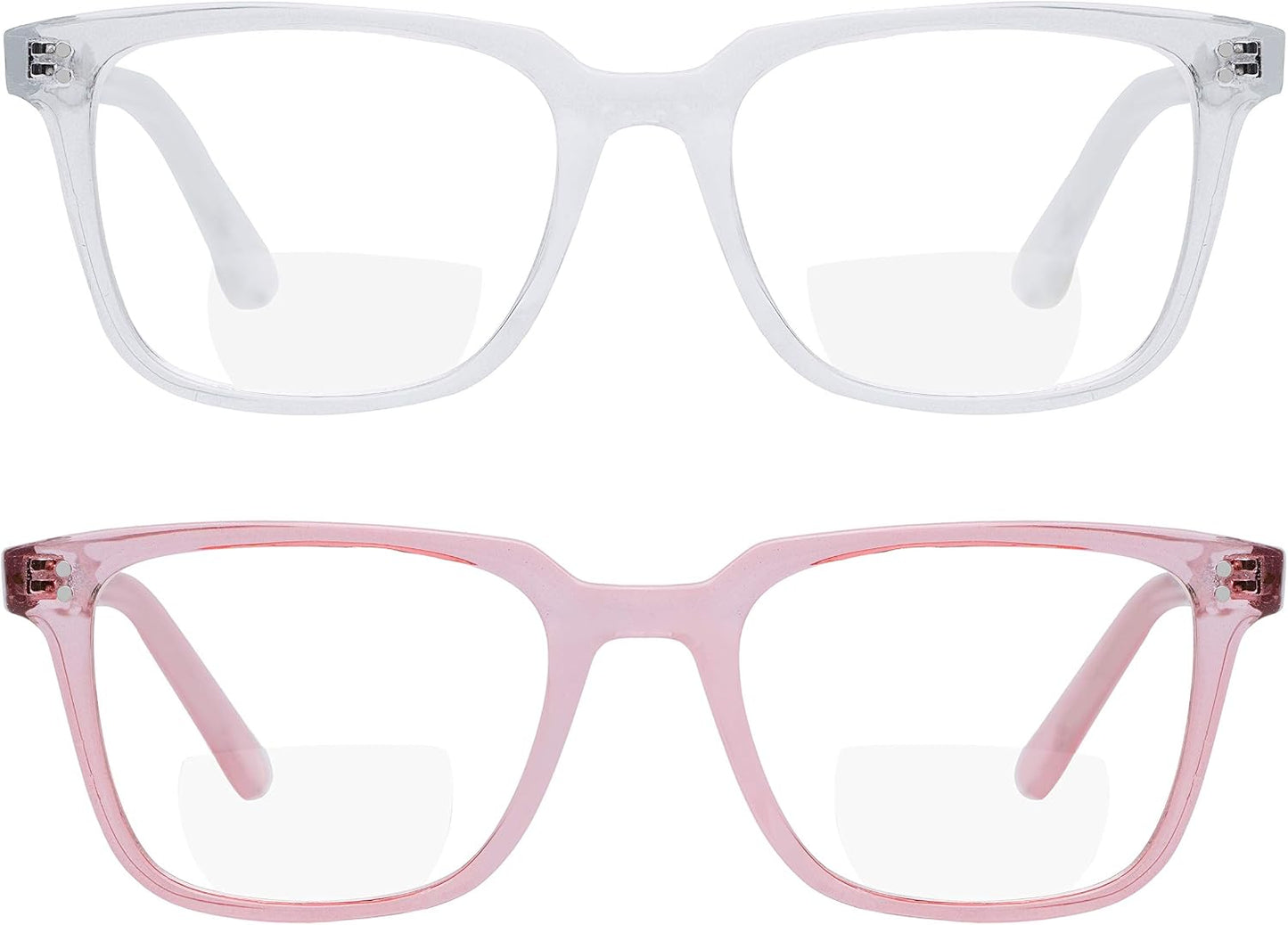 Yogo Vision 2 Pack Bifocal Reading Glasses Readers for Men Women Anti Glare Lightweight Eyeglasses