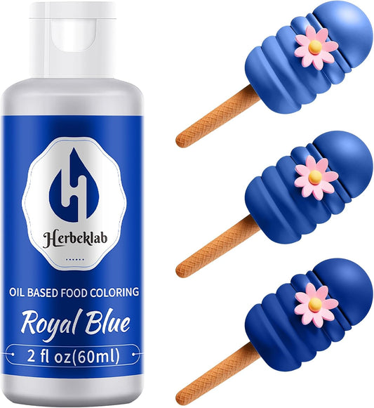 Royal Blue Oil Based Food Coloring – 2 fl oz Professional Grade Concentrated Oil Food Dye for Melting Chocolate, Candy Melts, Cake Pops, Strawberries & Baking