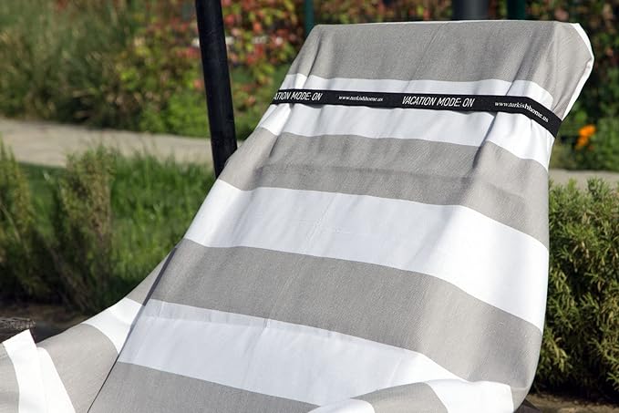 Clotho Set of 4 Turkish Beach Towel with 2 Towel Bands - Beach Towels Oversized 4 Pack - 100% Cotton 40 x 70 inches - SandProof Fast Drying Large Pool Towels