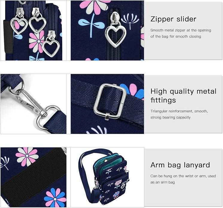 BIAOTIE Lightweight Small Crossbody bags Cell Phone Purses Travel Pouch Shoulder Bag for Women