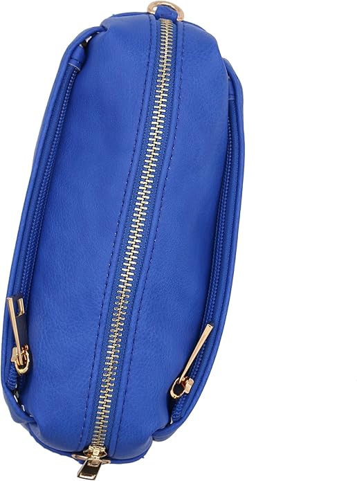 FashionPuzzle Triple Zip Small Crossbody Bag