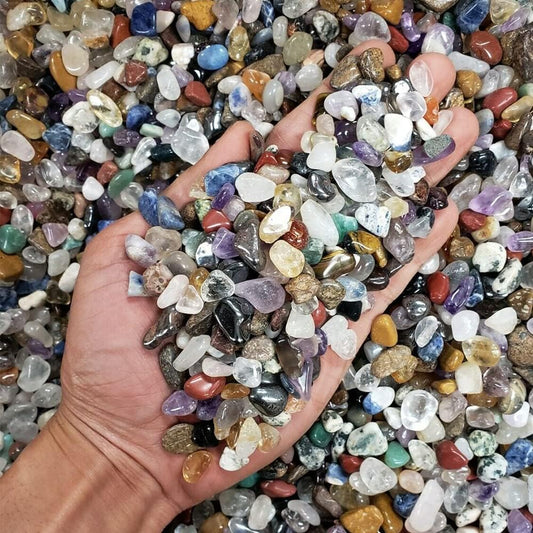 Bulk Lot Mixed Natural Polishing Tumbled Crystal Chips Assorted Stone Reiki Healing Crystal Gemstone Fish Tank Garden Decoration (Size : 100g)