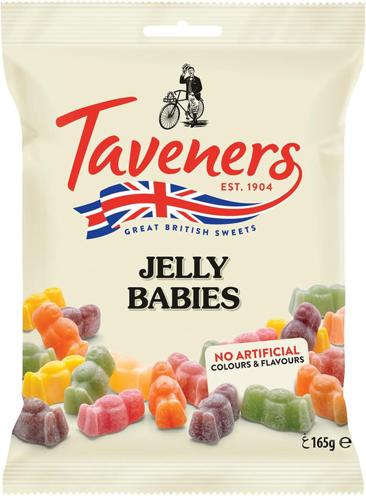 (Pack of 2) Taveners Jelly Babies Great British Sweets 165g