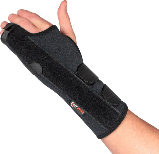 Boxer Fracture Splint Hand Brace with Finger Support – Wrist Brace Left Hand with Adjustable Fit, Hypoallergenic Material & Soft Edges – Designed for Metacarpal Fracture, Sprain, or Swelling
