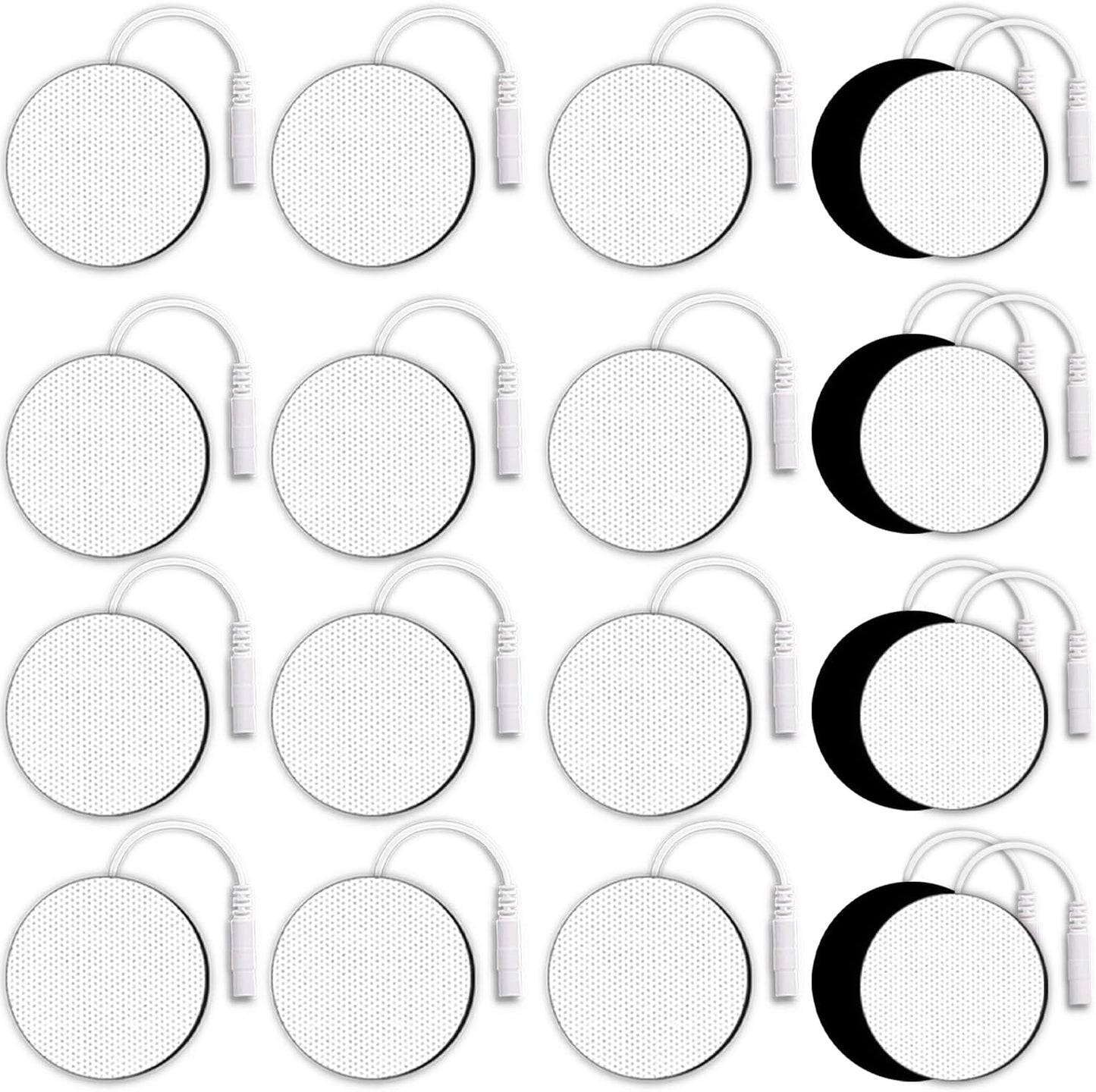 SM Electrodes TENS Unit Electrode Pads, TENS Unit Pads, TENS Unit Replacement Pads, TENS Pads, Adhesive Electrodes Pads for TENS Unit, 20PCS 2X2''Round SM Electrodes, Compatible with TENS 7000