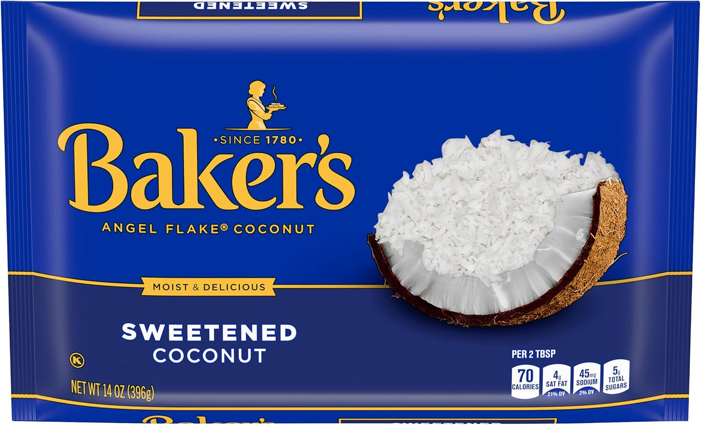 Baker’s Sweetened Angel Flake Coconut, 14 oz Bag
