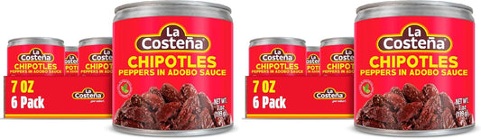 La Costeña Chipotle Peppers in Adobo Sauce 7oz (12-Pack)