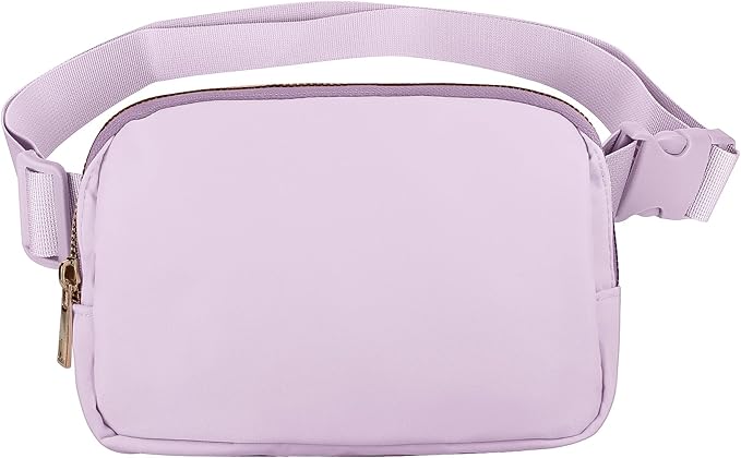 VOROLO Fanny Pack For Women And Men Crossbody Bag Belt Bag with Adjustable Strap Graduation Gifts Light Purple