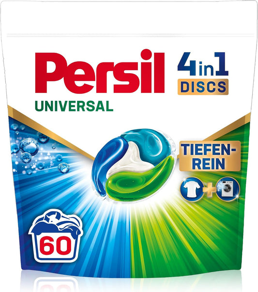 Persil Universal 4-in-1 DISCS (60 washes), universal detergent with deep cleaning technology, complete detergent for clean washing and hygienic freshness for the machine