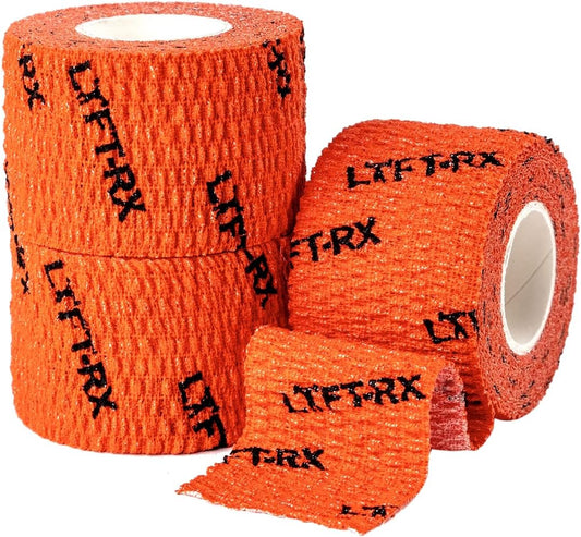 Weightlifting Hook Grip Tape w/Premium Adhesive for Olympic Weight Lift, Cross Fitness, Lifting, Stretch Athletic Finger Wrap, Protects Thumb Fingers Hand, Enhances Grip