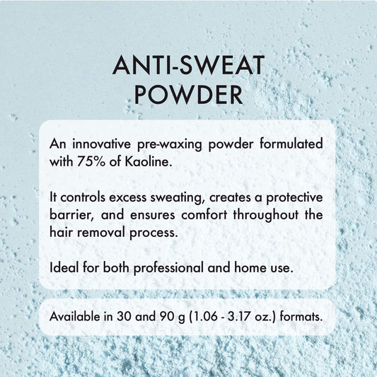 Italwax Help Line Anti-Sweat Powder 1.06 oz (30g) – Soothing Kaolin Formula – Prepares Skin for Waxing – Controls Moisture – For Professional and Home Use